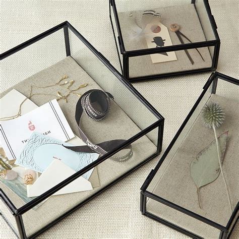 metal and glass shadow box|shadow box with removable glass.